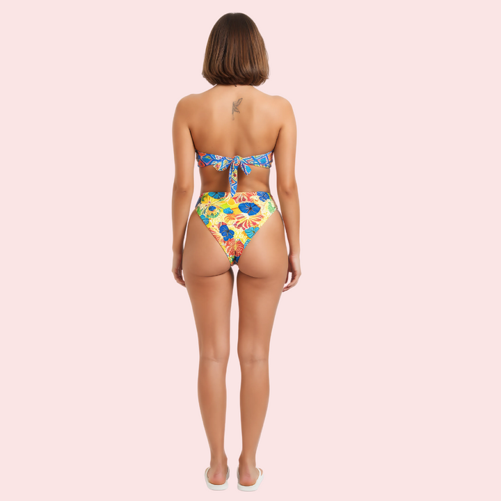 Tropical Bloom High-Cut Bikini Bottom (Bottom Only)