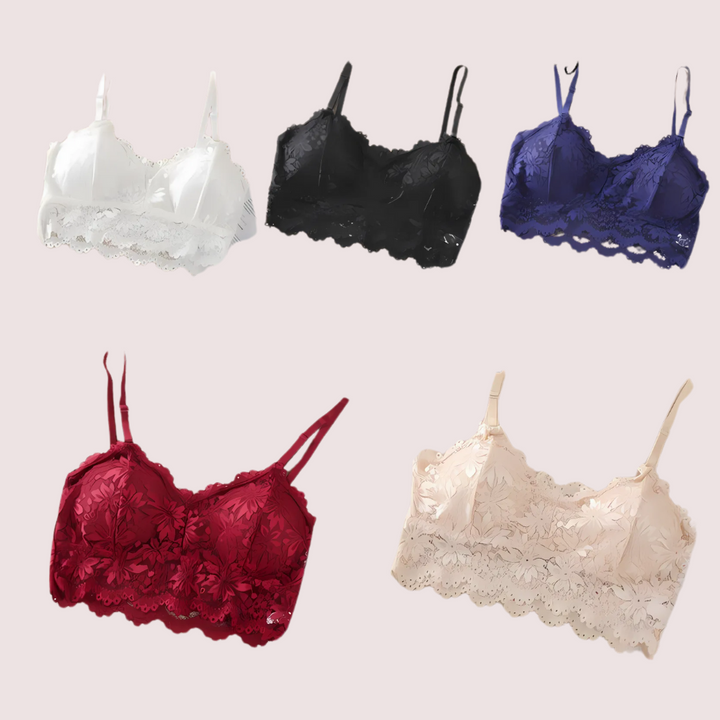 2 pack luxury lace padded bralette